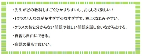 萌昇ゼミ　合格者の声　高校受験5